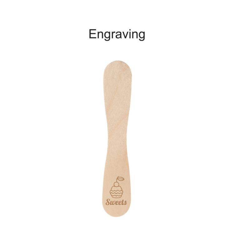 Picture of Pack of 100 Wooden Ice Cream Spoons Sticks