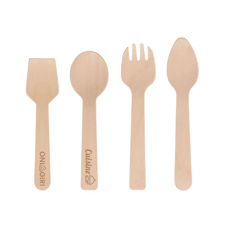 Picture of Pack of 100 Per Pack Disposable Birch Spoons/Forks (Small)