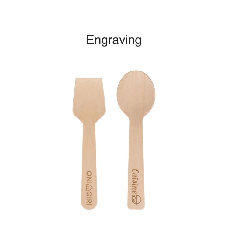 Picture of Pack of 100 Per Pack Disposable Birch Spoons/Forks (Small)