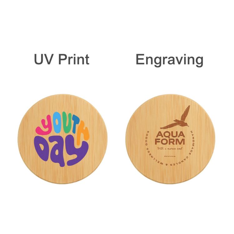 Picture of Round Bamboo Bottle Opener Coaster