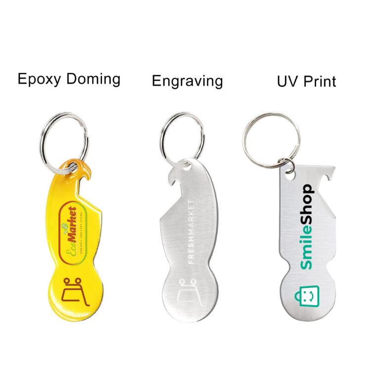 Picture of Custom Shape Trolley Coin Keyring Bottle Opener
