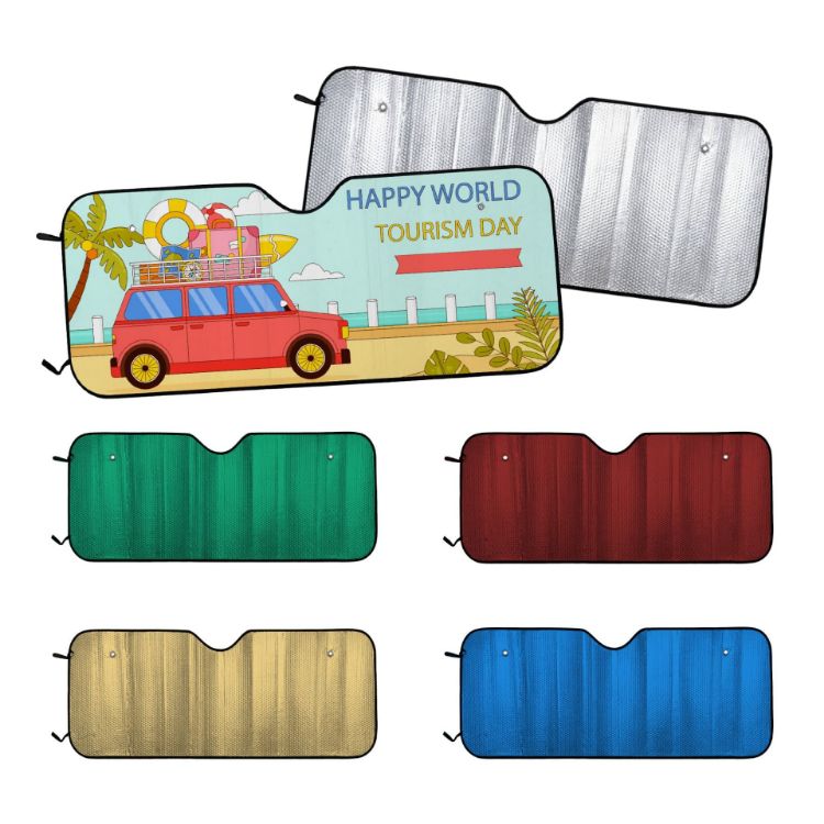 Picture of Full Colour Printed Bubble Aluminum Car Sun Shade