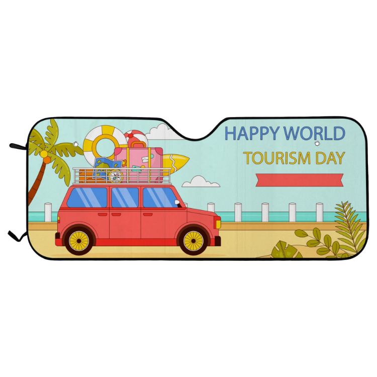 Picture of Full Colour Printed Bubble Aluminum Car Sun Shade