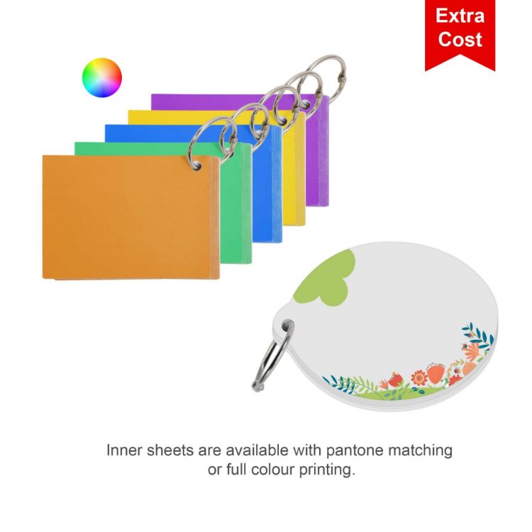 Picture of Custom Shape Index Cards with Ring
