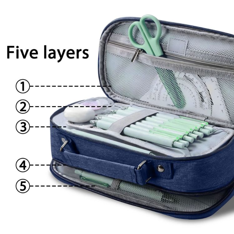 Picture of Pencil Case with Compartments and handle