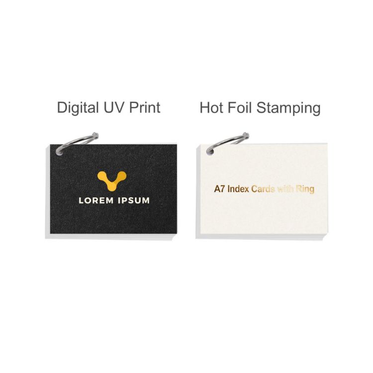 Picture of A7 Pearlescent Index Cards with Ring
