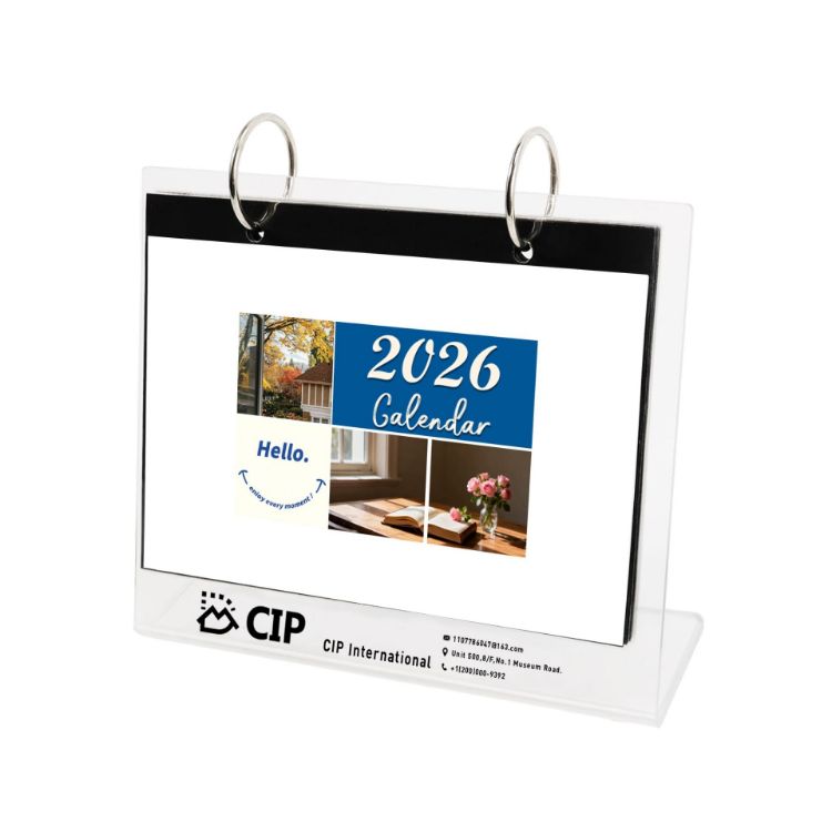 Picture of Acrylic Desk Calendar and Photo Album Organizer