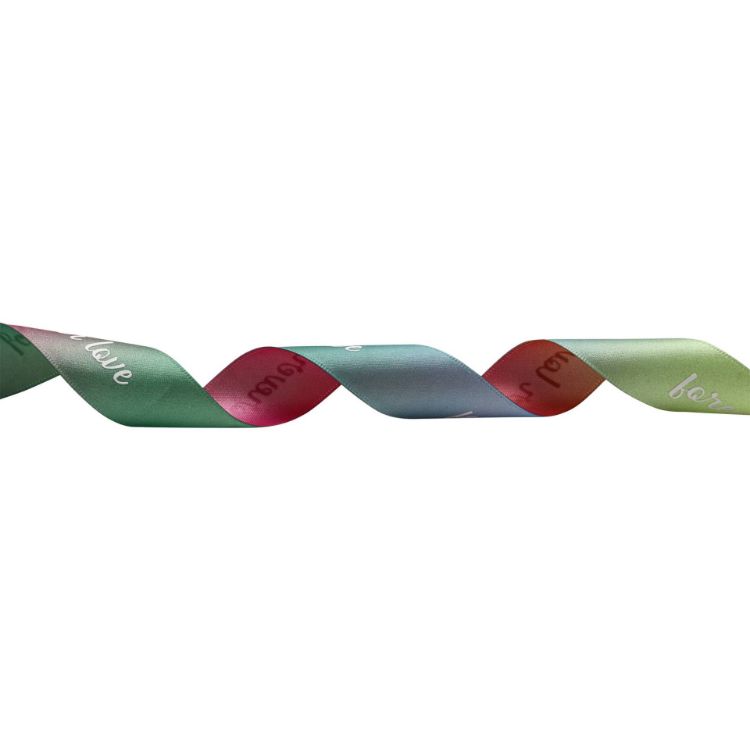 Picture of 19mm Rainbow Satin Polyester Ribbon