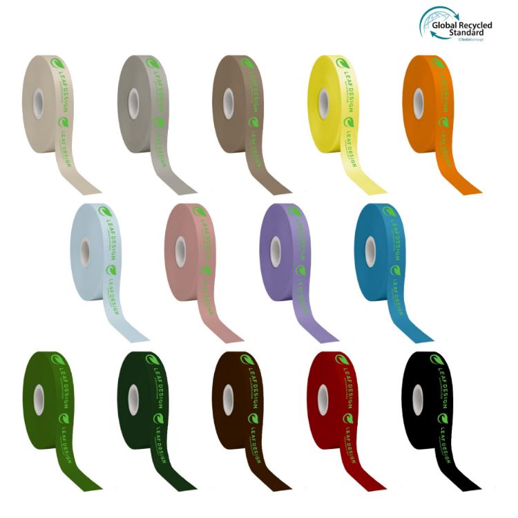 Picture of 16mm RPET Screen Printed Satin Polyester Ribbon