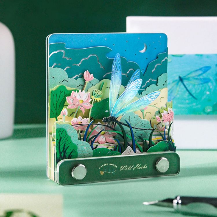 Picture of 3D Paper-Cut Sculpture Notepad with Hanging Loop