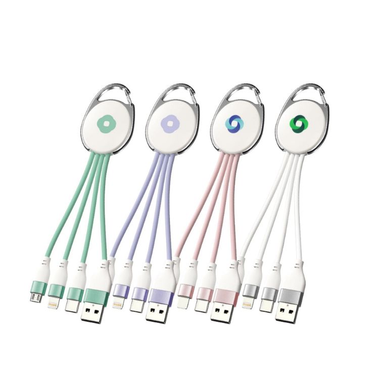 Picture of Macarons 3 in 1 Charging Cable with Keyring