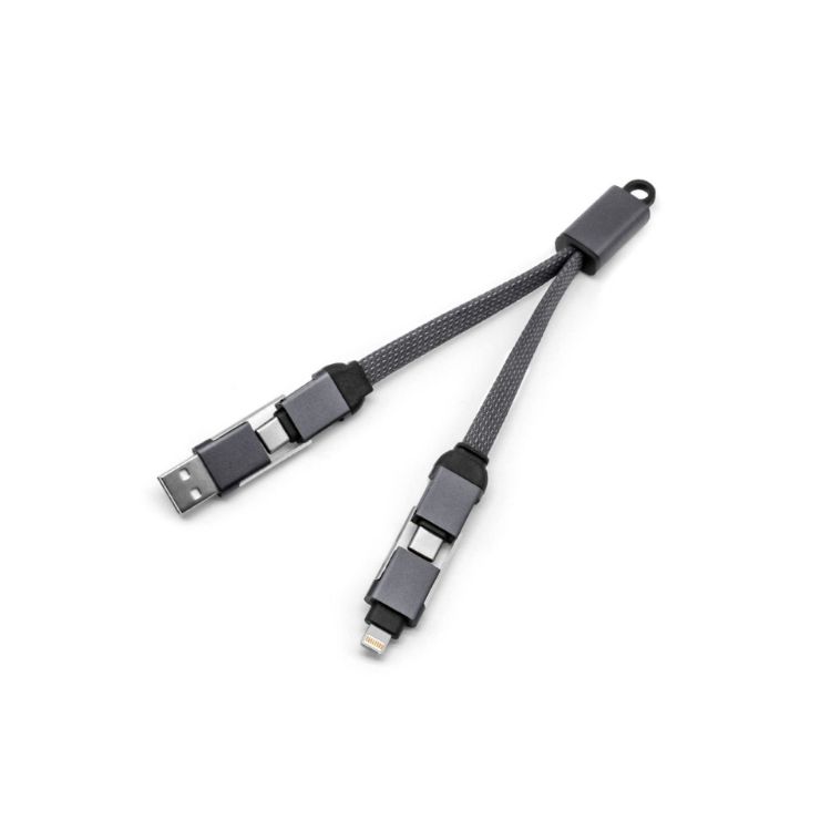 Picture of 60W 4-in-1 Braided Charging Cable  with Keyring