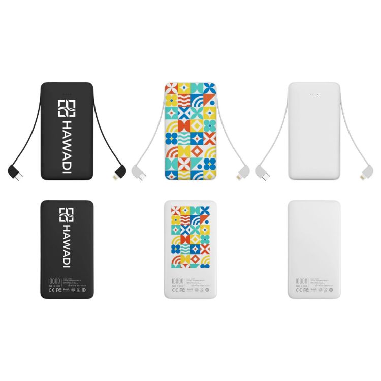 Picture of 10000mAh Slim  Power Bank with Charging Cable