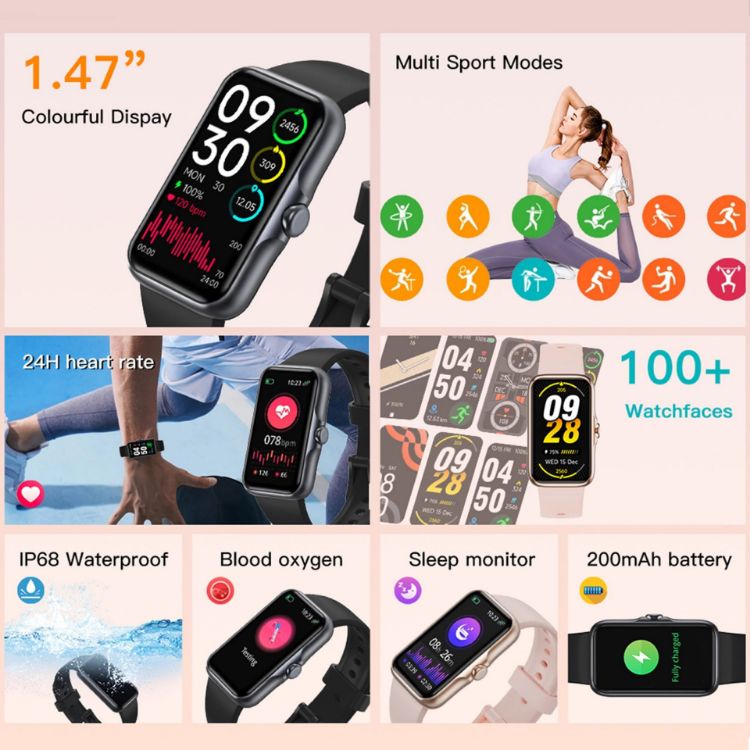 Picture of 1.47" Square Smart Band