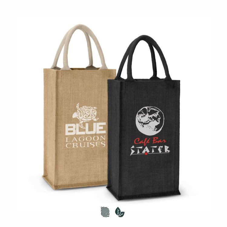 Picture of Donato Jute Double Wine Carrier