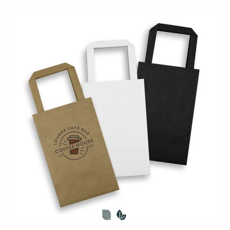 Picture of Small Flat Handle Paper Bag Portrait
