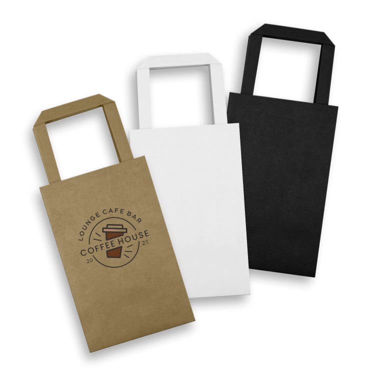 Picture of Small Flat Handle Paper Bag Portrait