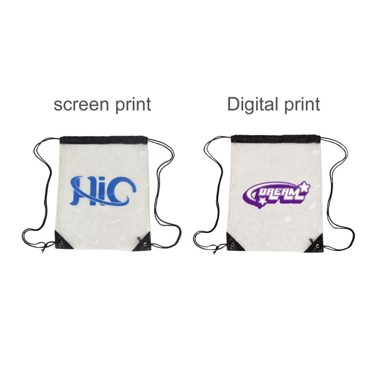 Picture of Clear PVC Drawstring Bag