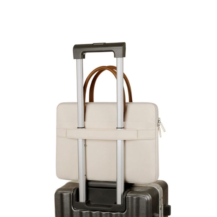 Picture of PU Handle Laptop Bag with Zippered Outer Pocket