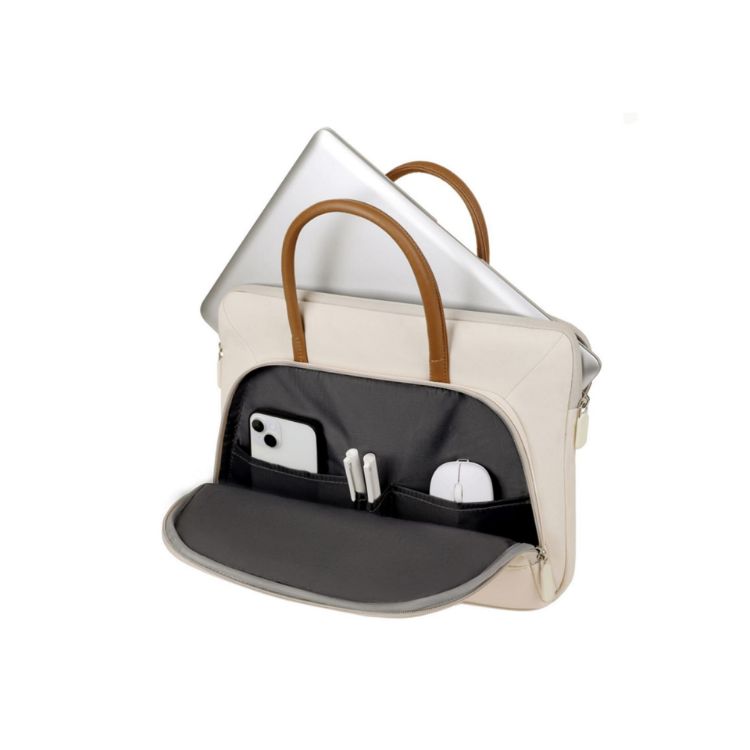 Picture of PU Handle Laptop Bag with Zippered Outer Pocket