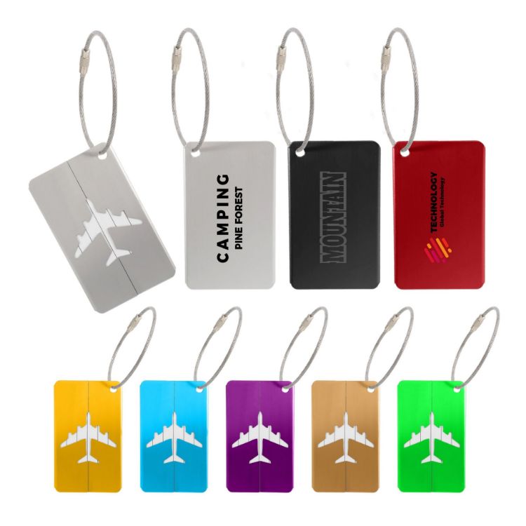 Picture of Plane Square Wire Cable Luggage Tag