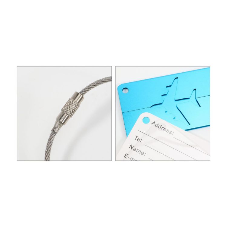 Picture of Plane Square Wire Cable Luggage Tag
