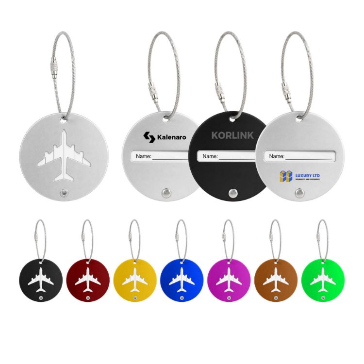 Picture of Plane Round Wire Cable Luggage Tag