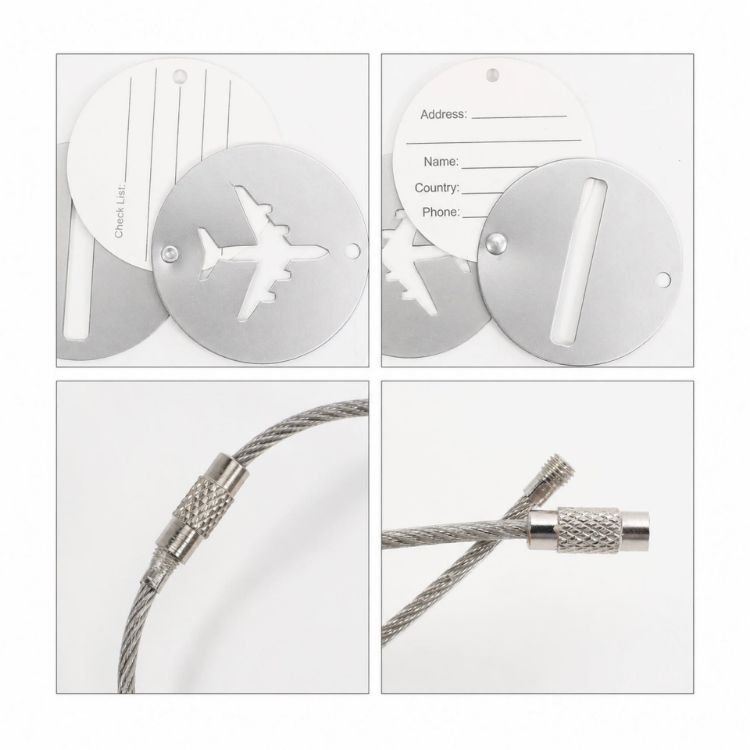 Picture of Plane Round Wire Cable Luggage Tag