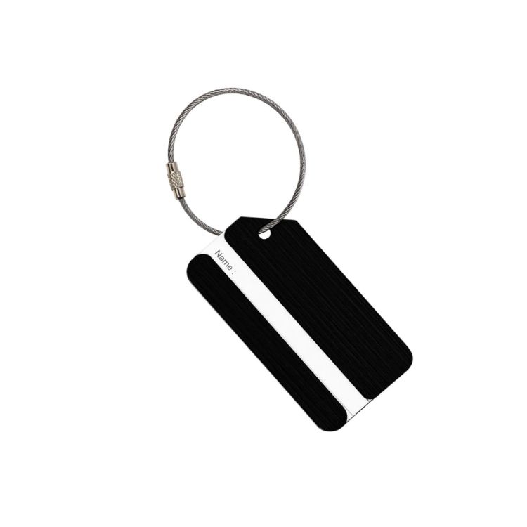 Picture of Square Brushed Aluminium Luggage Tag