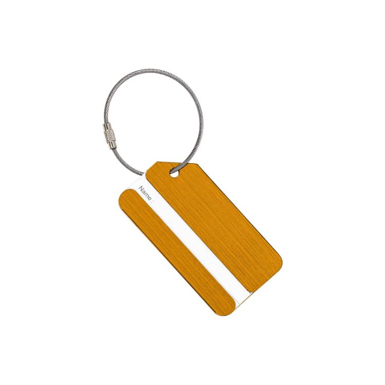 Picture of Square Brushed Aluminium Luggage Tag
