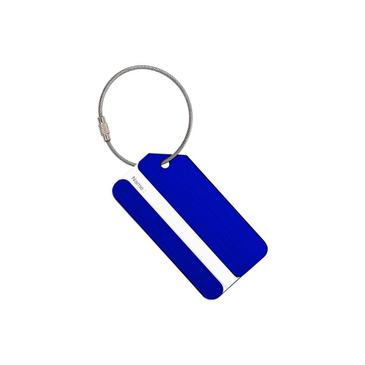 Picture of Square Brushed Aluminium Luggage Tag