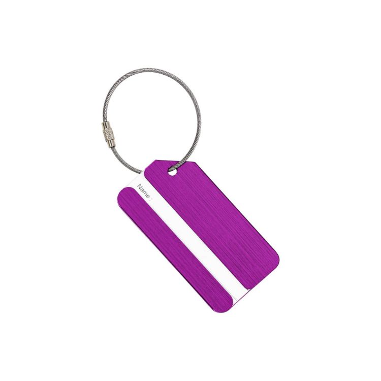 Picture of Square Brushed Aluminium Luggage Tag