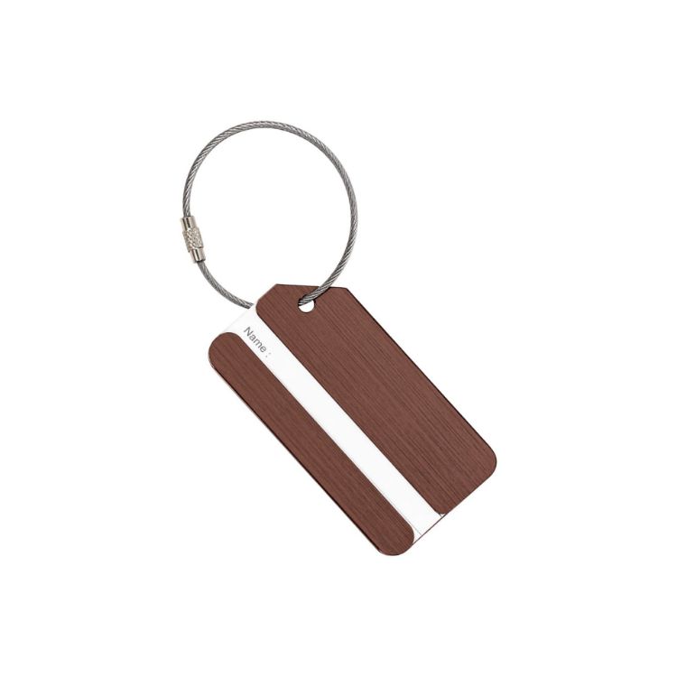 Picture of Square Brushed Aluminium Luggage Tag