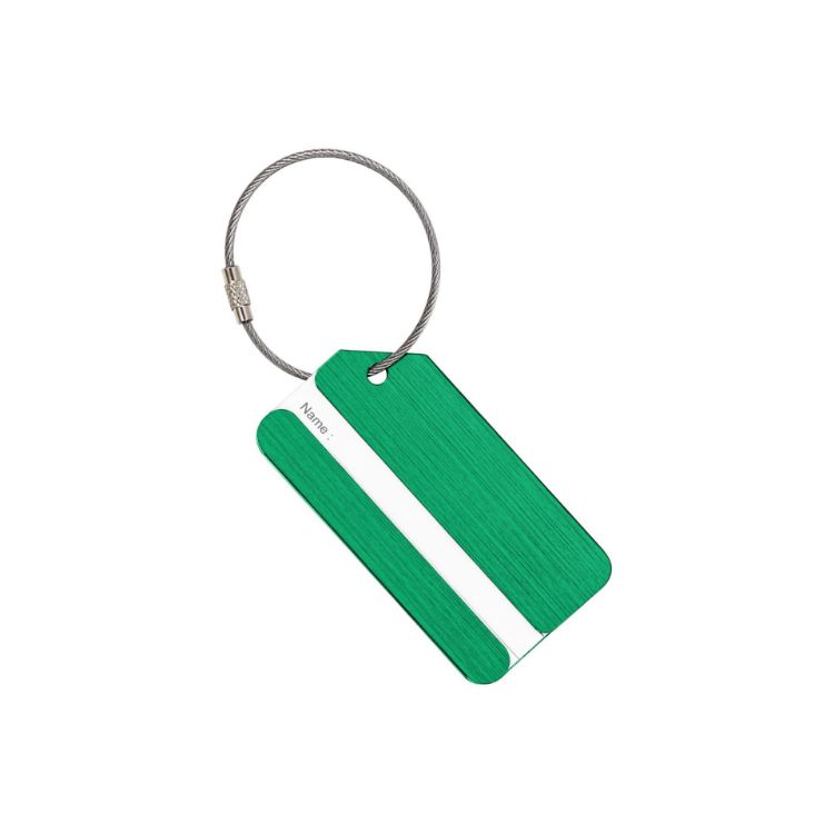 Picture of Square Brushed Aluminium Luggage Tag