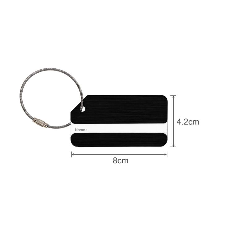 Picture of Square Brushed Aluminium Luggage Tag