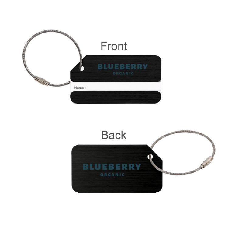 Picture of Square Brushed Aluminium Luggage Tag