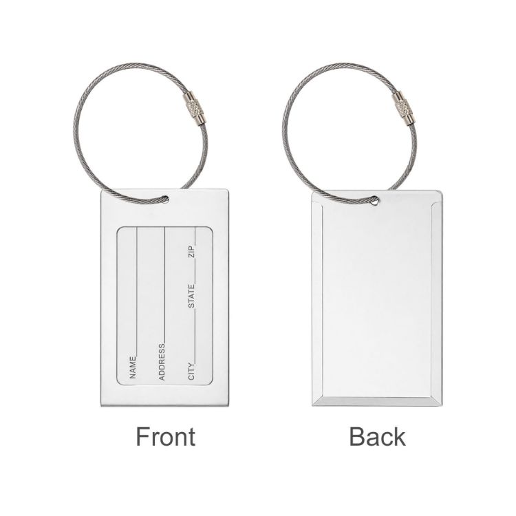 Picture of Square Aluminium Luggage Tag C