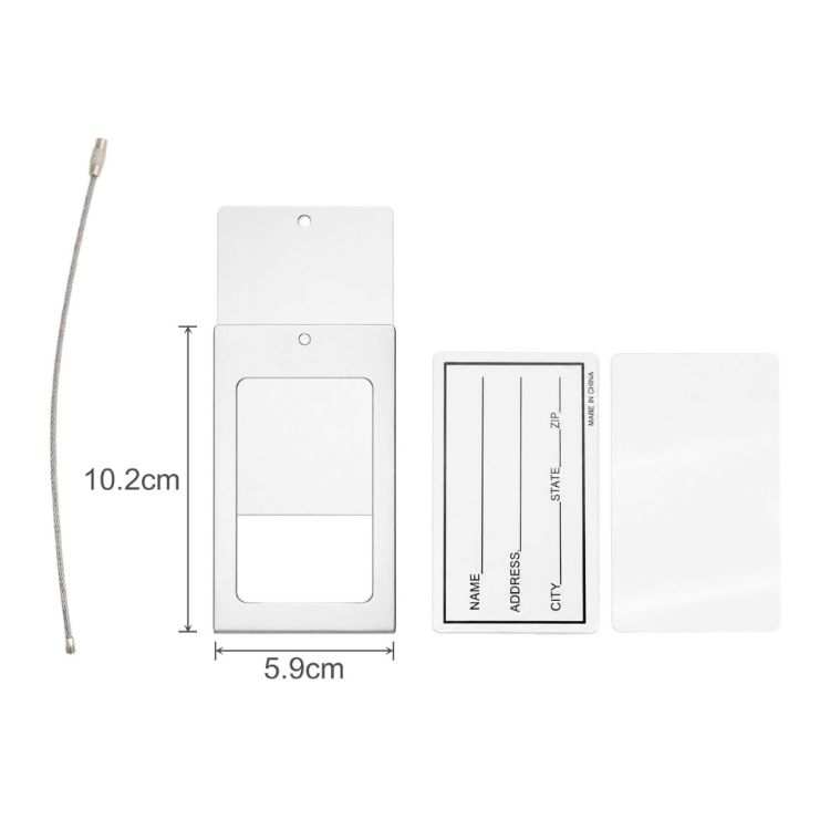 Picture of Square Aluminium Luggage Tag C