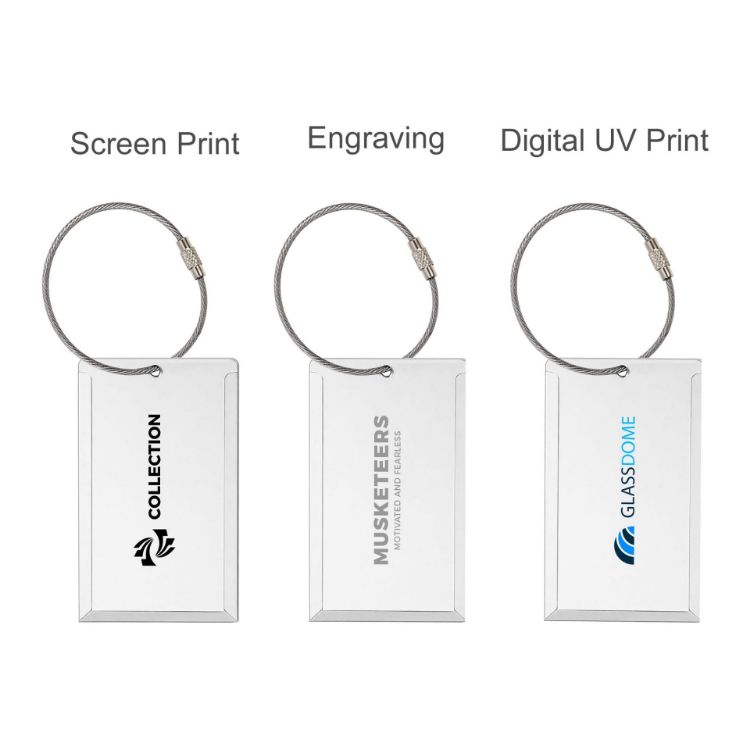 Picture of Square Aluminium Luggage Tag C