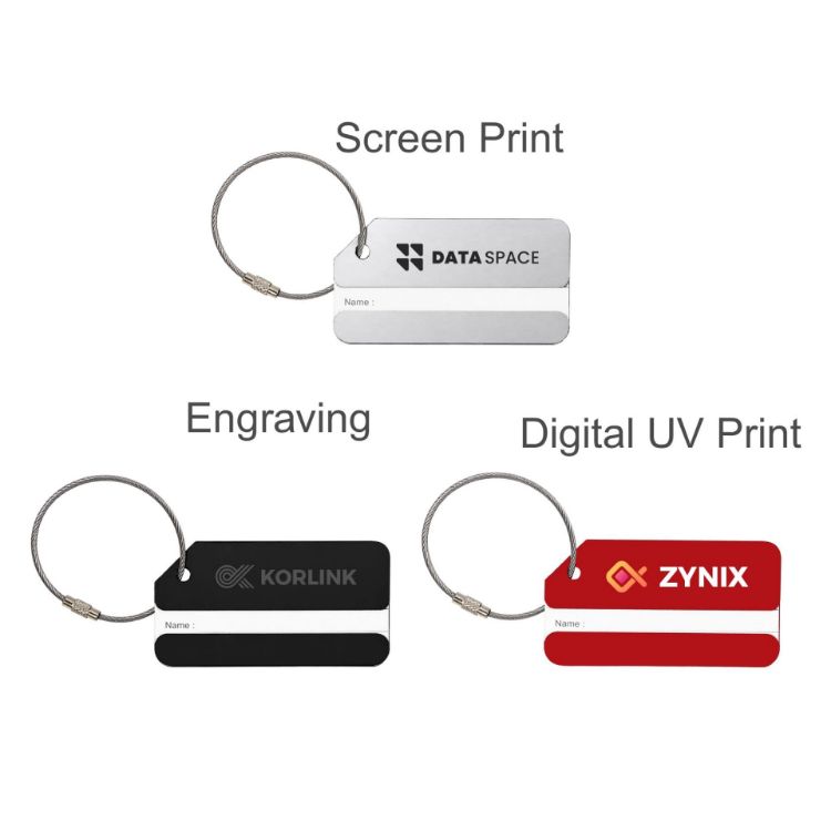 Picture of Square Aluminium Luggage Tag B
