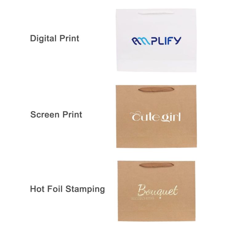 Picture of Large Crosswise Paper Bag with Fabric Flat Handle(320 x 250 x 110mm)