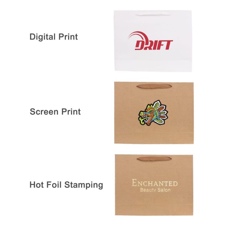 Picture of Medium Crosswise Paper Bag with Fabric Flat Handle(270 x 200 x 80mm)