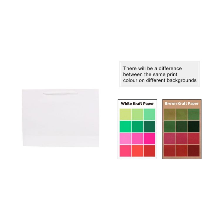 Picture of Medium Crosswise Paper Bag with Fabric Flat Handle(270 x 200 x 80mm)