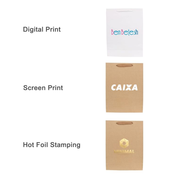 Picture of Large Vertical Paper Bag with Fabric Flat Handle(300 x 400 x 110mm)