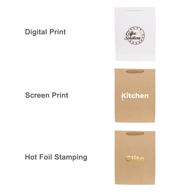 Picture of Medium Vertical Paper Bag with Fabric Flat Handle(210 x 270 x 110mm)