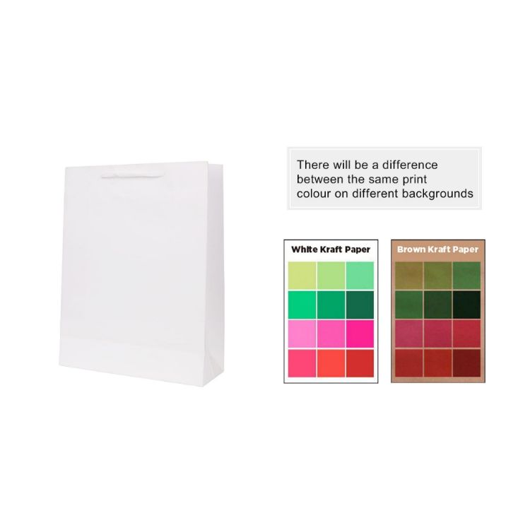 Picture of Medium Vertical Paper Bag with Fabric Flat Handle(210 x 270 x 110mm)