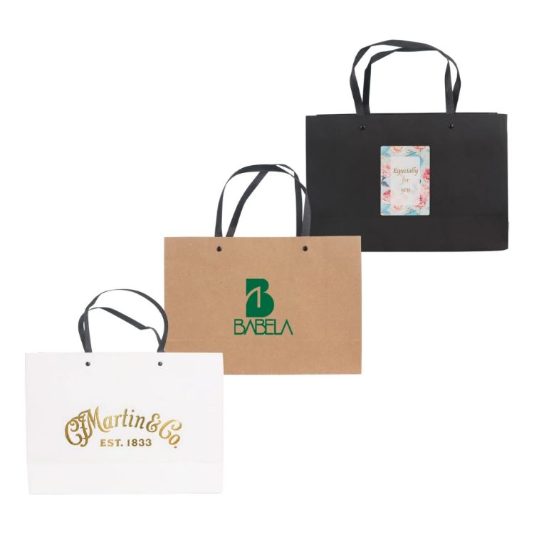 Picture of Medium Crosswise Paper Bag with Knitted Handle(320 x 250 x 110mm)