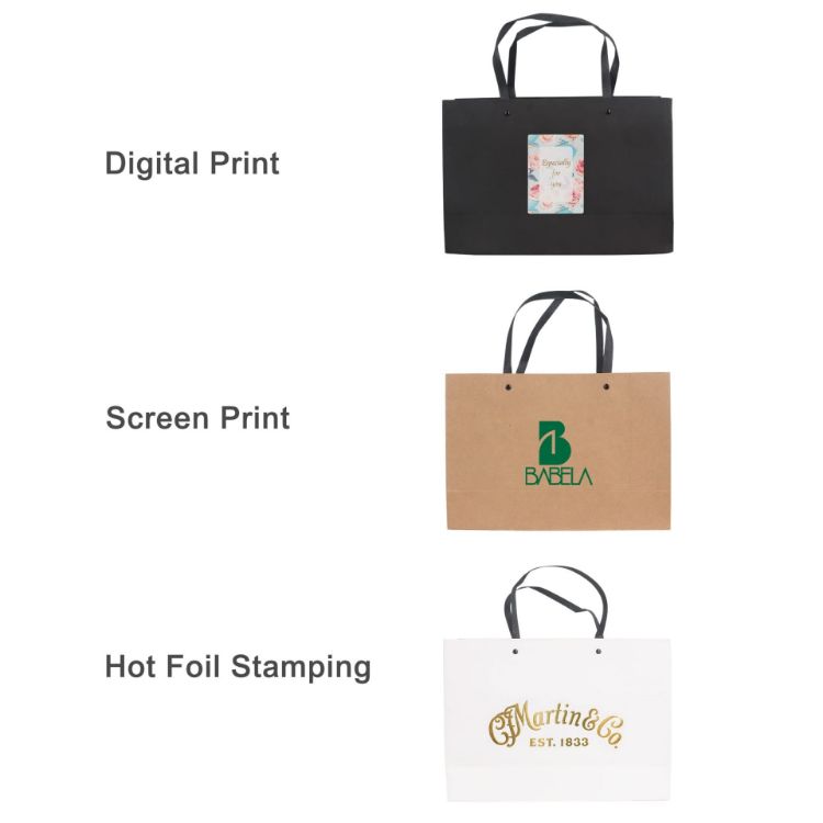 Picture of Medium Crosswise Paper Bag with Knitted Handle(320 x 250 x 110mm)