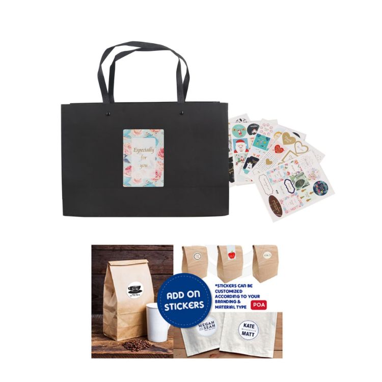 Picture of Medium Crosswise Paper Bag with Knitted Handle(320 x 250 x 110mm)