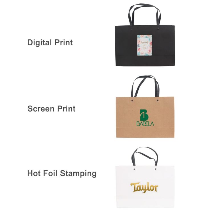 Picture of Small Crosswise Paper Bag with Knitted Handle(250 x 170 x 90mm)